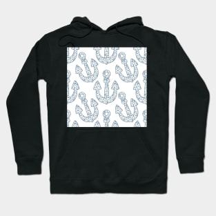 Traditional portuguese anchor and azulejo tiles background. Hoodie